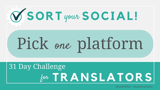 Today's SYS Challenge: Pick One Platform #socialtranslator